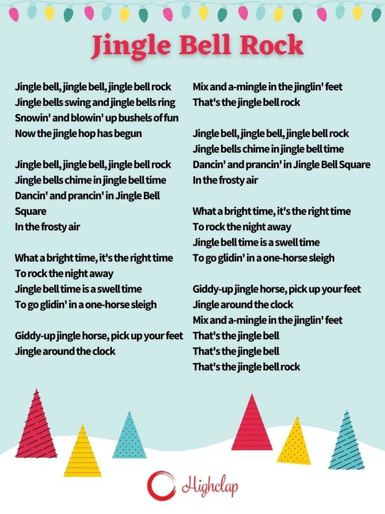 Jingle Bell Rock Lyrics– Bobby Helms | HighClap
